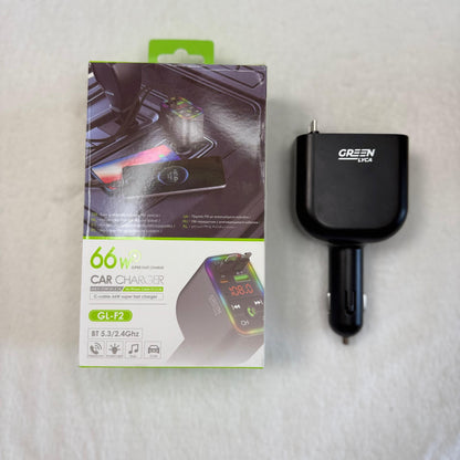 Carregador de Carro 4-em-1 GREEN LYCA – Super Rápido 66W